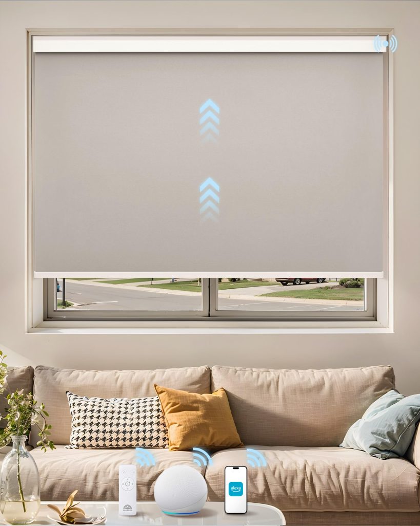 JaeJaes Motorized Roller Shades with Remote Control