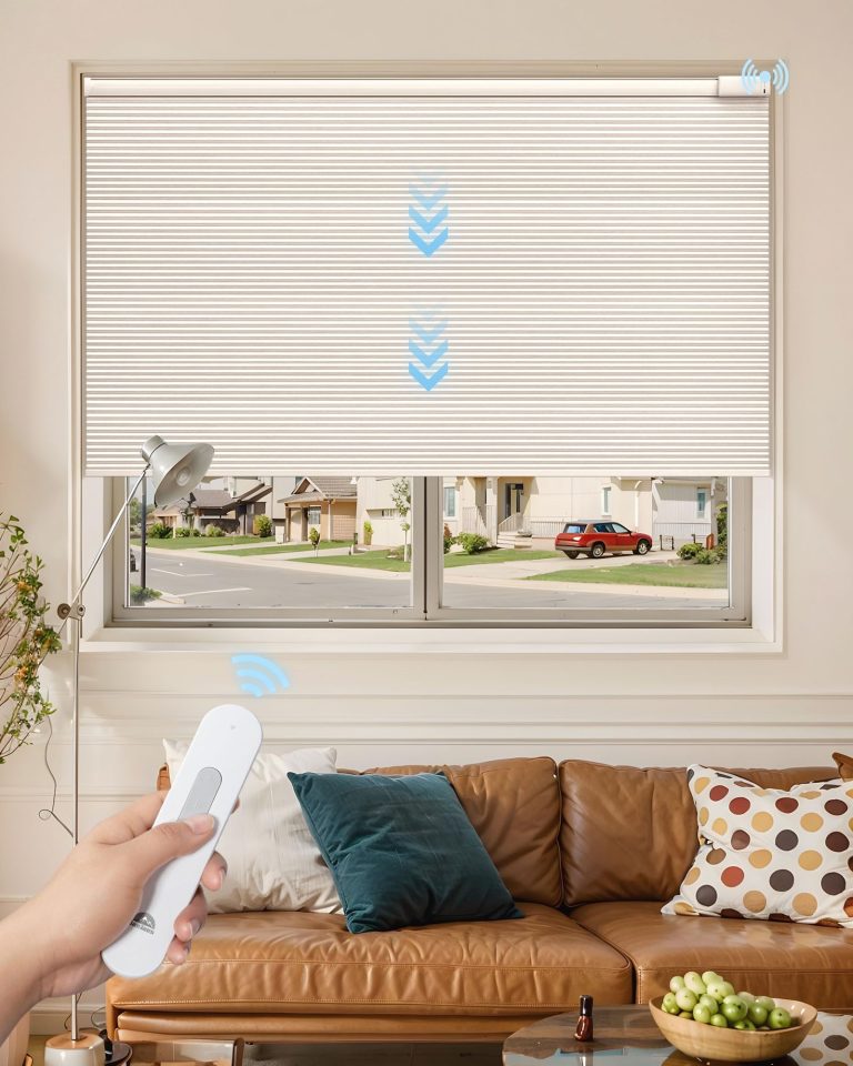 JaeJaes Motorized Cellular Shades with Remote Control