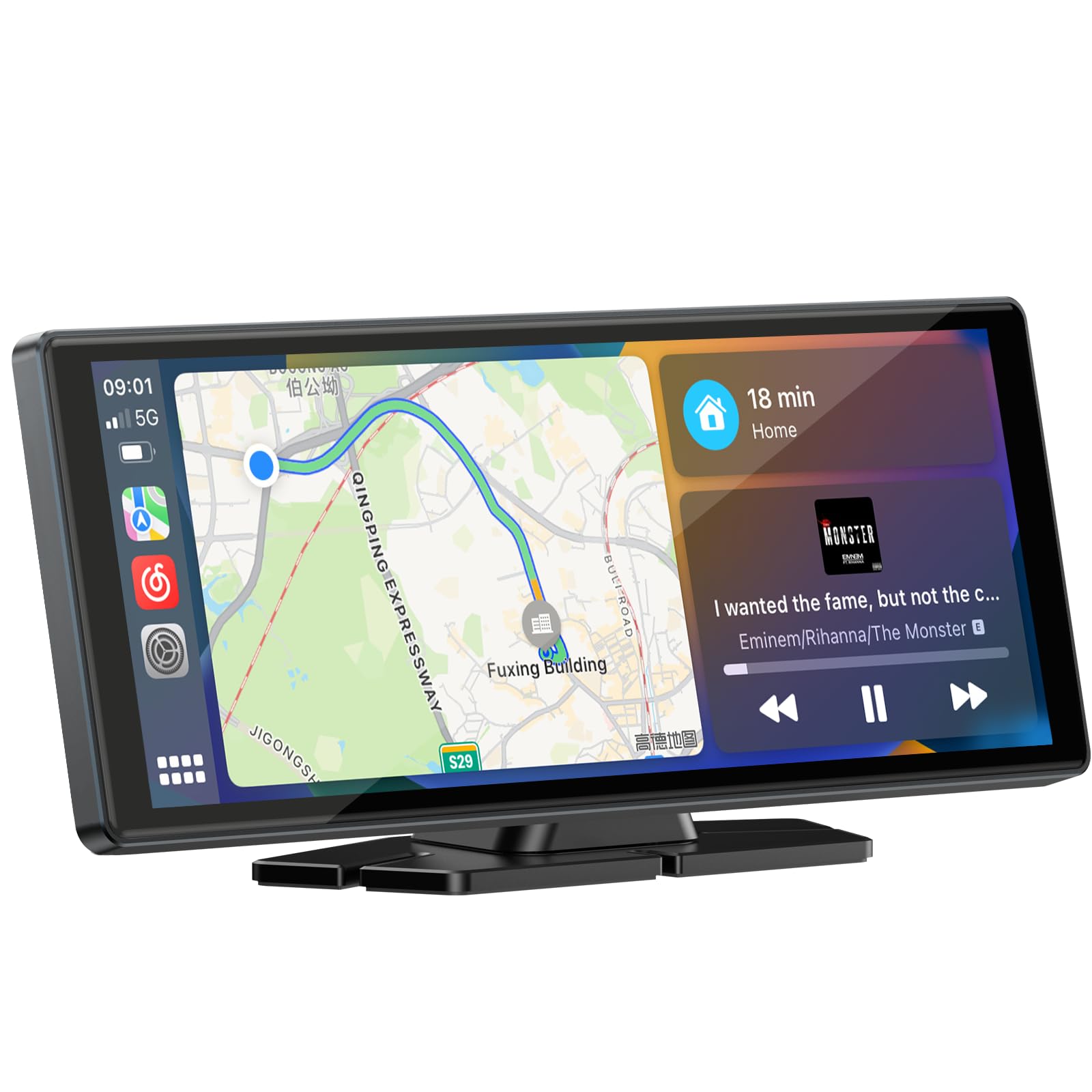 LAMTTO 9.26-inch Wireless CarPlay Screen for Car