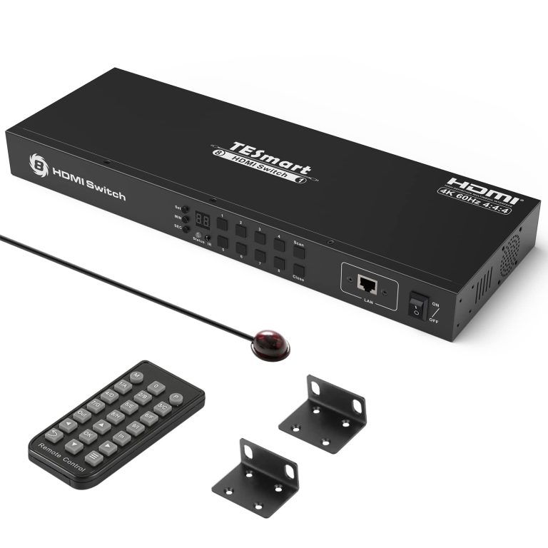 TESmart 8×1 HDMI Switch 8 in 1 Out 4K @ 60Hz HDCP