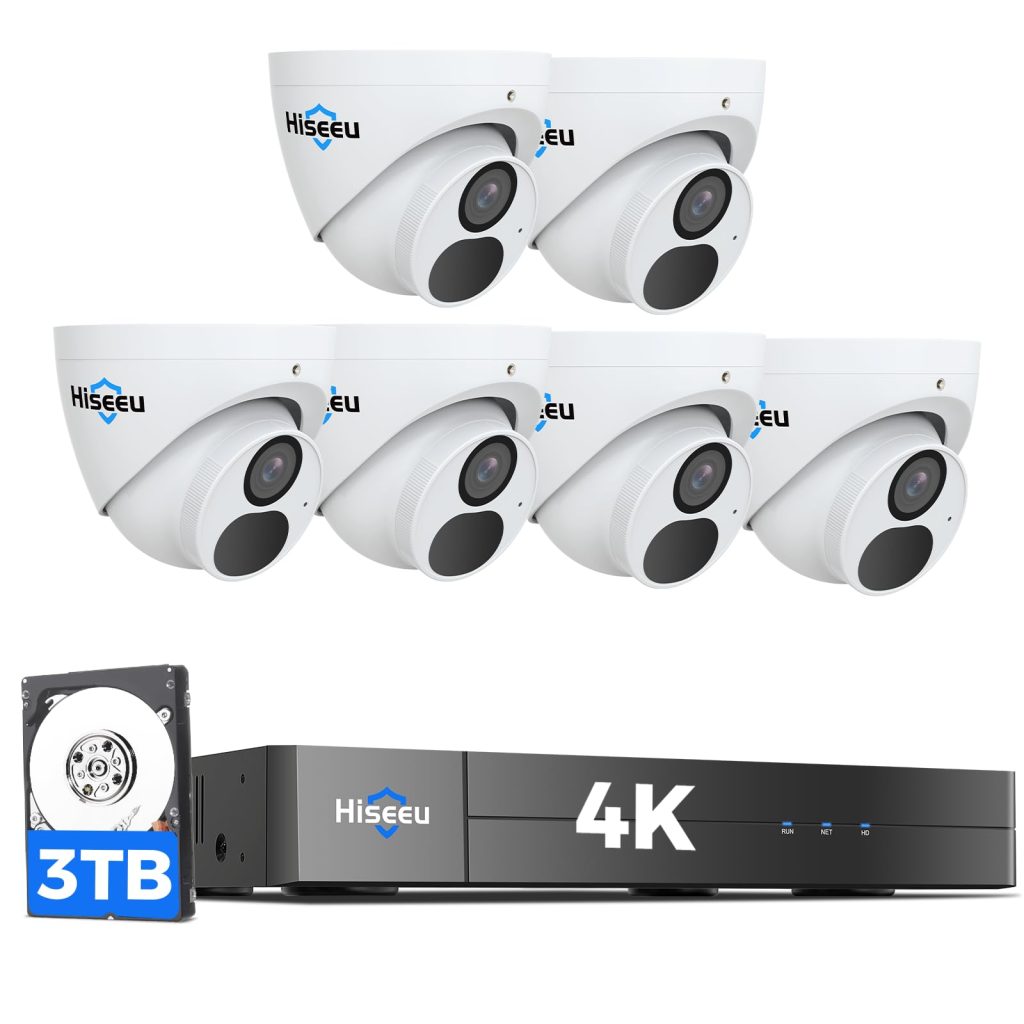 Hiseeu 4K/8MP PoE Security Camera System