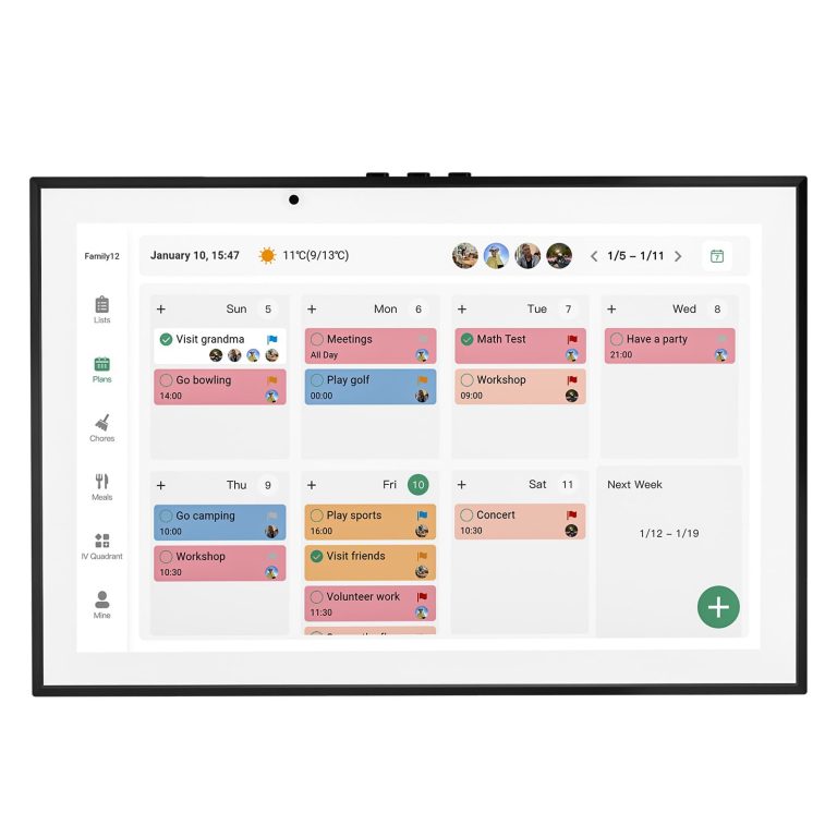 IMLIFE 10.1 inches Wifi Smart Touchscreen Digital Calendar